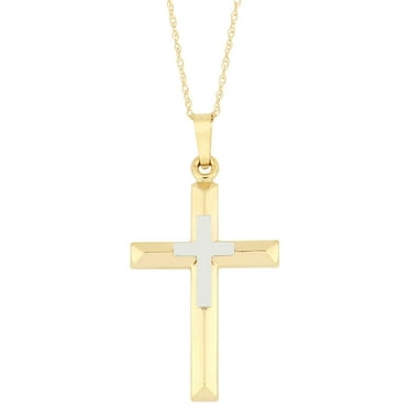 Rose Gold-plated Silver 33mm Cross With Shroud Pendant Rose Gold-plated Silver 33mm Cross With Shroud Pendant